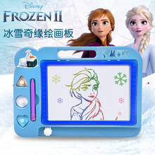 Disney-tablero de dibujo de Frozen 2 para niñas, juguete de dibujo magnético, princesa elsa, anna, regalo para bebés 2024 - compra barato