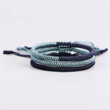 Pulseira e bracelete tibetano para mulheres e homens, 3 peças, tecido de sorte, nó de designer artesanal, corda, presente, pulseira 2024 - compre barato