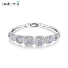 LUOTEEMI Luxury CZ Bracelets & Bangles for Women Wedding Engagement Fashion Jewelry Party Bracciali Donna Femme Christmas Gifts 2024 - buy cheap