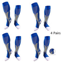 Calcetines de compresión para hombre y mujer, medias aptas para venas varicosas, fútbol, 30 Mmhg, para correr y ciclismo, 1/2/3/4/5/6 pares 2024 - compra barato