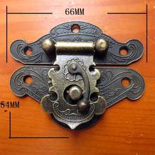 10pcs 66*54mm Furniture hardware lock Wooden boxes Antique hasp  Panel buckle  Box buckle  No hook Wholesale 2024 - buy cheap