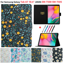 Flip Case For Samsung Galaxy Tab A7 A 7 2020 10.4"  Flower Stand Wallet Cover For Samsung SM-T500 SM-T505 SM-T507 Tablet Cases 2024 - buy cheap