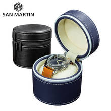 San martin couro high-end caixa de relógio portátil pequena caixa de armazenamento de viagem caixa de presente caixa de exibição do pacote caixas 2024 - compre barato