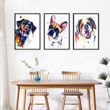 Creative Dog Portrait Posters Cute Animal Print Dog Canvas Painting Home Wall Art Decorative Painting Pictures 2024 - buy cheap