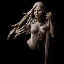 1/10 VALLIT, Female warrior, Resin Model figure Bust GK, Unassembled and unpainted kit 2024 - buy cheap
