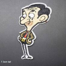 Нашивки Mr. Bean с вышивкой утюгом для одежды, наклейки для одежды, оптовая продажа 2024 - купить недорого
