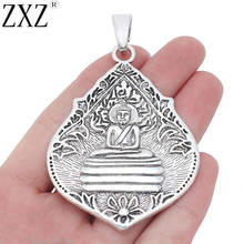 ZXZ 2pcs Tibetan Silver Large Thai Meditation Buddha Buddhist Amulet Charms Pendants for Necklace Jewelry Making Findings 2024 - buy cheap