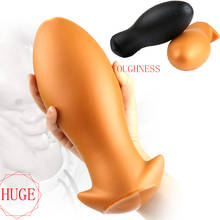 Liquid Silicone Huge Dildo Anal Plug ButtPlug Prostate Massage Anus Vagina Stimulator Dilator Adult Anal Sex Toys For Women Men 2024 - buy cheap