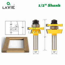 LAVIE 2pcs 12mm 1/2" Shank Shaker Rail & Stile Router Bits Set Carbide Door Knife Woodworking Tenon Cutter Tools For Wood 03055 2024 - buy cheap