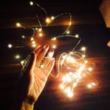 LED Copper Wire String Light Button Cell Powered Fairy Light Outdoor Decoration Light For Christmas Wedding Party 2024 - buy cheap