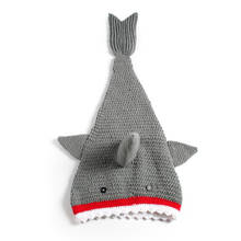 Вязаный детский Акулий хвост Одеяло фон для фотографирования новорожденных с изображением наряд для фотосессий, костюм для малышей на Хэллоуин с изображением акулы в виде коконов, подарок для новорожденных малышей 2024 - купить недорого