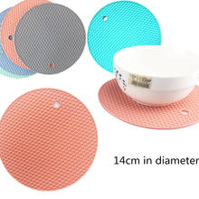 Kitchen Utensils Round Heat Resistant Silicone Mat Drink Cup Coasters Non-slip Pot Holder Table Placemat Kitchen Accessories 2024 - buy cheap