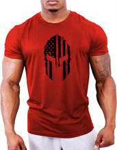 Camiseta de Fitness para hombre, camisa de manga corta para entrenamiento en el gimnasio, informal, a la moda, para caballero 2024 - compra barato