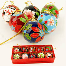 Wholesale 10 pieces of Chinese handmade cloisonne enamel Christmas decoration ball jewelry  40MM 2024 - buy cheap