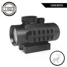 LUGER 1x40 Red Dot Sight Scope Tactical Mid Dot Reticle Riflescope 11/20mm Picatinny Weaver For Airsoft Gun Rifle Hunting 2024 - buy cheap