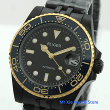 Мужские механические часы с чёрным циферблатом, 40 мм 2024 - купить недорого