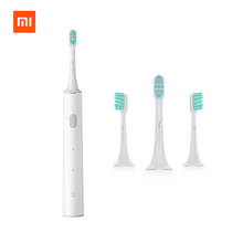 Оригинальная электрическая зубная щетка Xiaomi Mijia Sonic T300, высокочастотная вибрационная Магнитная 25 дней автономной работы, белый цвет 2024 - купить недорого