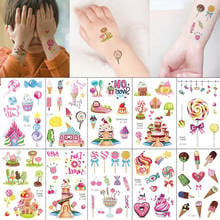 10pcs Ice Cream Lollipop Cake Temporary Tatoo Sticker Waterproof Fake Tattoo Summer Tattoos Hand Foot For Kids Children Boy 2024 - buy cheap