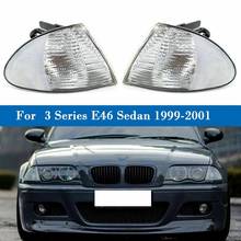 Par de luces de posición de esquina de señal de parque, lentes de lámparas para BMW Serie 3 E46 1999-2001 Sedan Wagon 63136902765 63136902766 2024 - compra barato