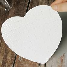 10Pcs 5Pcs Sublimation Blank Puzzle DIY Craft Heart Shape Jigsaw Puzzle DIY Transfer Products 19x19cm 75Pieces/Puzzle Pure White 2024 - buy cheap