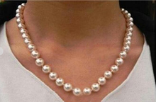 8 мм, белое жемчужное ожерелье в виде раковины, круглые бусины, AAA, натуральный жемчуг в виде раковины Южно-морского моря, женское ювелирное ожерелье, 18 дюймов, 45 см 2024 - купить недорого