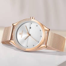 NAVIFORCE New Creative Women Watches Luxury Gold Blue Quartz Ladies Watches Relogio Feminino Mesh Band Wristwatches Reloj Mujer 2024 - buy cheap