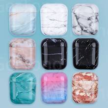 Fundas con patrón de mármol para Apple Airpods 1 2, funda de auriculares, funda bonita para Apple Airpods 2 Original Air Pods 1, funda protectora 2024 - compra barato