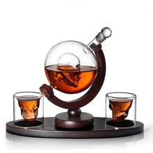 Etched Globe Design Decanter With Engraved Ball Glass For Liquor Whiskey Bourbon Wine Bottle Soda Bottle with 2 Glasses Liquor D 2024 - buy cheap