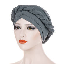 Chapéu hijab feminino muçulmano, lenço de cabeça turbante cobertura de cabeça ramadã perda de cabelo islâmico moda árabe 2024 - compre barato