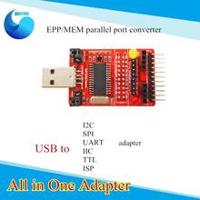 Adaptador multifunción CH34A USB a I2C/SPI/UART/IIC /TTL/ISP, puerto paralelo de impresión EPP/MEM, USB a STC, descarga ISP, todo en uno 2024 - compra barato