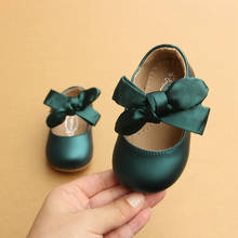Sapatos casuais femininos com sola macia e de couro artificial, sapatos para bebês com laço, para meninas, presente de aniversário, 2020 2024 - compre barato