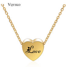 Fashion Love Heart Pendant Necklace For Women Accessories Titanium Steel Gold Color Woman Necklace Jewelry Collar Lover Gift 2024 - buy cheap