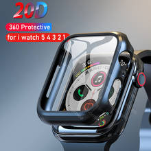 Película de vidro temperado para apple watch, cobertura completa, proteção de tela com borda curvada para relógio, séries 5, 4, 3, 2, 44mm, 38mm, 42mm e 40mm 2024 - compre barato
