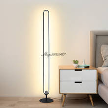 Luminária de chão moderna em led, lâmpadas simples para decoração de quarto, sala de estar, de estudo, nórdico 2024 - compre barato
