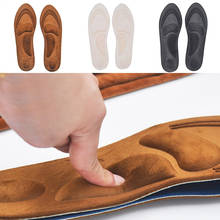 Palmilha ortopédica de apoio do arco de espuma de memória 4d, palmilhas para sapatos, sola dos pés lisos, almofada de calcanhar quente para o inverno 2024 - compre barato
