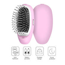 Ionic Electric Hairbrush, Portable Electric Ionic Hairbrush Negative Ions Hair Comb Brush Hair Modeling Styling Magic Hairbrush 2024 - buy cheap