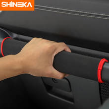 Shineka-manoplas para interior do teto de carro, protetor contra arranhões, acessório de cobertura e apoio de braço, estilo co-piloto, jeep wrangler jl 2018 + 2024 - compre barato