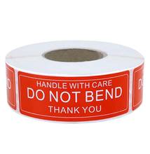 500pcs/roll Red Warning Sticker Handle With Care DO NOT BEND 2.5x7.5cm Transport Packaging Remind Labels Thank You stickers 2024 - buy cheap