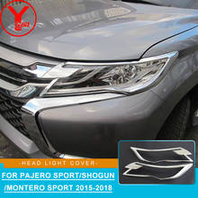 head light cover For MITSUBISHI PAJERO SPORT montero sport 2016 2017 2018 chrome car accessories For Shogun pajero sport YCSUNZ 2024 - buy cheap