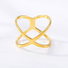 Stainless Steel Women Ring Anillos Bijoux Geometric Circle Rings Rose Gold Wedding Gift 2024 - buy cheap