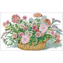 A basket of flowers patterns Counted Cross Stitch 11CT 14CT 18CT DIY Chinese Cross Stitch Kits Embroidery Needlework Sets 2024 - buy cheap