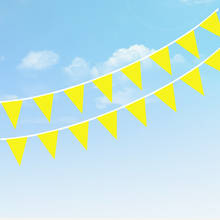 80M 200 Yellow Flags string banner wedding baby shower flags happy birthday banner party supplies Stain Fabric Bunting flag DIY 2024 - buy cheap