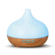 Searide 400ML Ultrasonic Air Humidifier Aroma Diffuser Wood Grain LED Night Light Electric Essential Oil  Diffuser Aromatherapy 2024 - buy cheap