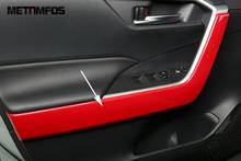 For Toyota Rav4 Rav 4 2019 2020 2021 Carbon Fiber Interior Door Armrest Handle Strip Cover Molding Trim Sticker Car Accessories 2024 - buy cheap