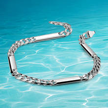 Wide 4MM Bracelet for Men Women Link Chain 925 sterling silver Mens Womens Bracelets Silver Chains Dankadi Jewelry for Men 2024 - buy cheap