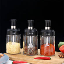 Kitchen Glass Spice Jars Seasonning Box Condiment Pot Spice Jar With Spoons Honey Jar Dispenser Oil Bottle For Oil Sugar Spices 2024 - buy cheap