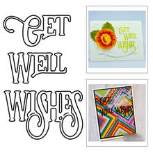 2021 New English Words Eet Well Wishes Metal Cutting Dies For DIY Craft Making Greeting Card Album and Scrapbooking No Stamp Set 2024 - buy cheap