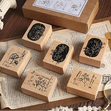 3pcs/set Vintage grass mushroom decoration stamp wooden rubber stamps for scrapbooking stationery DIY craft standard stamp 2024 - buy cheap