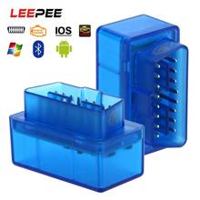 Leepee mini scanner de diagnóstico automotivo elm327 obd2, para android, windows, ios, bluetooth, leitor de código, ferramentas para reparo de carros 2024 - compre barato