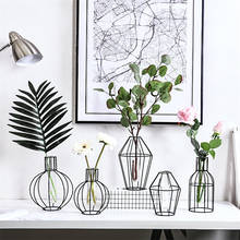 Vasos de ferro nórdicos para plantas, vasos de flores modernos, vasos criativos para decoração do ano novo, acessórios de decoração de casa 2024 - compre barato